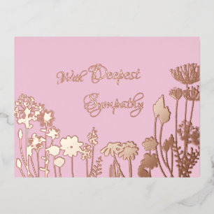 Elegant Sympathie Gold Foil Invitation Briefkaart