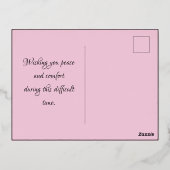 Elegant Sympathie Gold Foil Invitation Briefkaart (Achterkant)