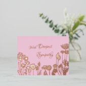 Elegant Sympathie Gold Foil Invitation Briefkaart (Staand Voorkant)
