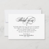 Elegant sympathieherkenningsteken Hartelijk dank Bedankkaart (Voorkant)