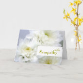 Elegant Sympathy White Flowers Card Kaart (Gele Bloem)