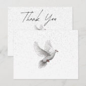 Elegant Symphaty bedankkaart - Waterverf Dove Briefkaart (Voorkant / Achterkant)