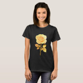 Elegant T-shirt voor dames met gouden Roos print (Voorkant volledig)