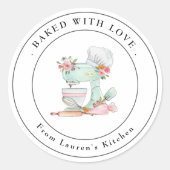 Elegant Taartmixer Baking Label (Voorkant)