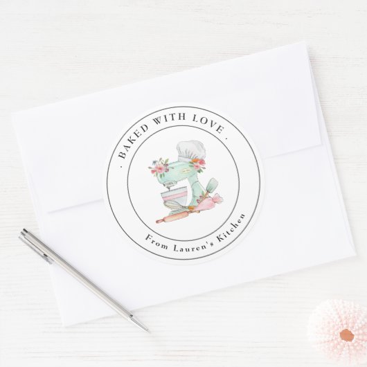 Elegant Taartmixer Baking Label (Envelop)