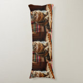 Elegant Tabby Cat Music Moment – Body Pillow Lichaamskussen (Voorkant Verticaal)