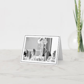 Elegant tabelinstelling bedankkaart