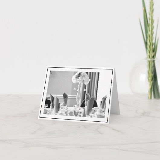 Elegant tabelinstelling bedankkaart (Voorkant)