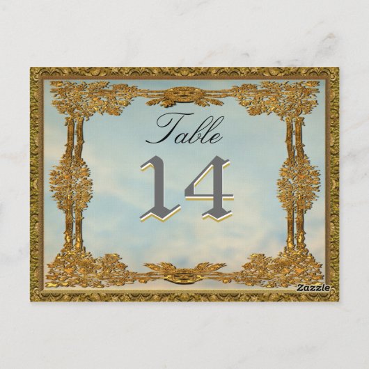 Elegant-tabelnummer Briefkaart (Achterkant)