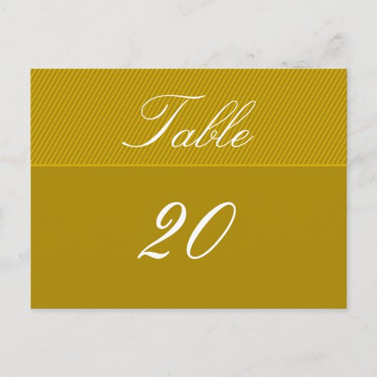 Elegant tabelnummer Briefkaart (Voorkant)