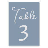 Elegant tabelnummer op Stusty Blue Kaart (Voorkant)