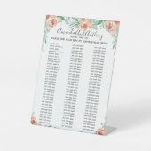 Elegant tabelnummer zitplaats reclamebord met voetstuk (Voorkant)