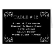 Elegant Table number sjabloon bruiloft (Voorkant Horizontaal)