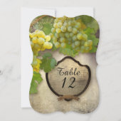 Elegant Table Numbers Reception Graps Vineyard Kaart (Voorkant)