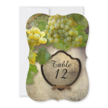 Elegant Table Numbers Reception Graps Vineyard