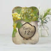 Elegant Table Numbers Reception Graps Vineyard Kaart (Staand voorkant)