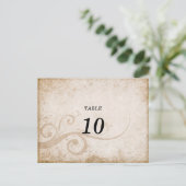 Elegant  tafel nummer Briefkaart (Staand voorkant)