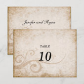 Elegant  tafel nummer Briefkaart (Voorkant / Achterkant)