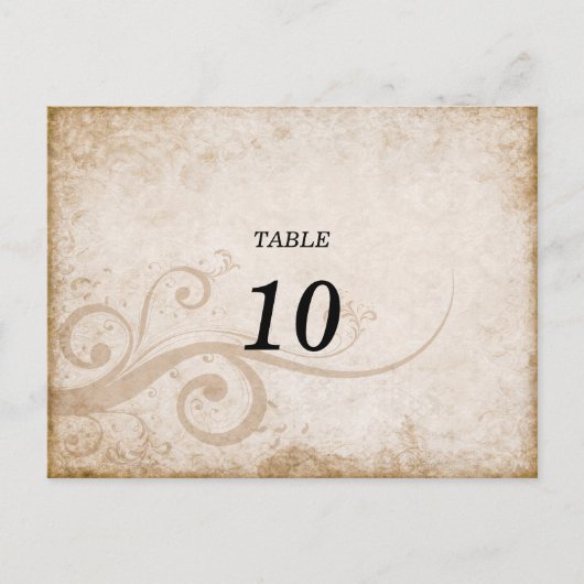 Elegant  tafel nummer Briefkaart (Voorkant)