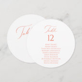 Elegant tafel nummer en gastennaam zitplaatsen Kaa Kaart (Voorkant / Achterkant)