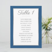 ELEGANT TAFEL NUMMER Zittafel Grafiek blauw grijs Kaart (Staand voorkant)