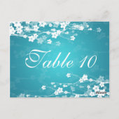 Elegant tafelnummer Cherry Blossom Blue (Achterkant)