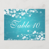 Elegant tafelnummer Cherry Blossom Blue (Voorkant)