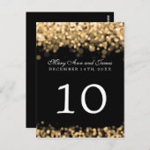 Elegant tafelnummer gouden lichten (Voorkant / Achterkant)