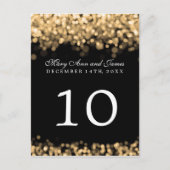 Elegant tafelnummer gouden lichten (Voorkant)