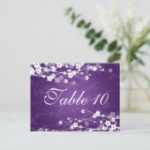 Elegant Tafelnummer Kersenbloesem Paarse (Staand voorkant)