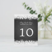 Elegant Tafelnummer Magic Sparkle Black (Staand voorkant)