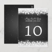 Elegant Tafelnummer Magic Sparkle Black (Voorkant / Achterkant)