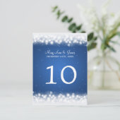 Elegant Tafelnummer Magic Sparkle Blue (Staand voorkant)