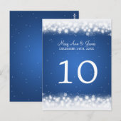 Elegant Tafelnummer Magic Sparkle Blue (Voorkant / Achterkant)