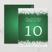 Elegant Tafelnummer Magic Sparkle Green (Voorkant / Achterkant)
