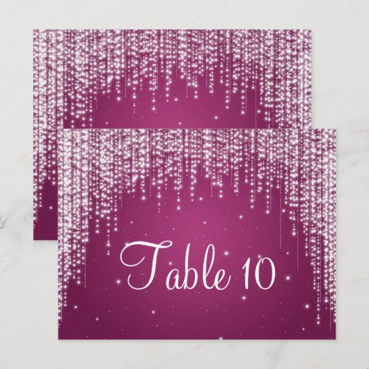 Elegant Tafelnummer Night Dazzle Berry Pink (Voorkant / Achterkant)