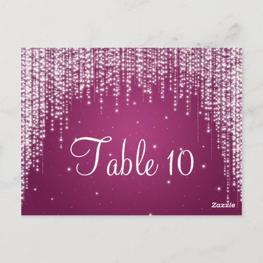 Elegant Tafelnummer Night Dazzle Berry Pink (Achterkant)