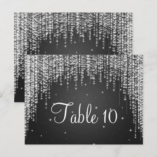 Elegant Tafelnummer Night Dazzle Black (Voorkant / Achterkant)