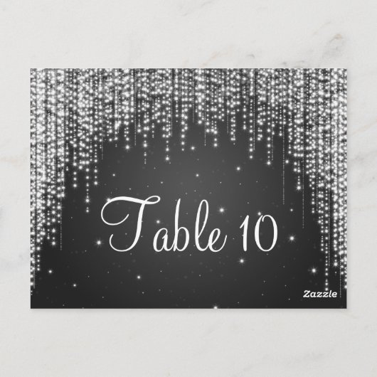 Elegant Tafelnummer Night Dazzle Black (Achterkant)