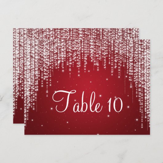 Elegant Tafelnummer Night Dazzle Red (Voorkant / Achterkant)