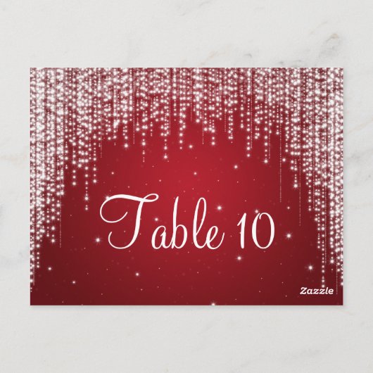 Elegant Tafelnummer Night Dazzle Red (Achterkant)