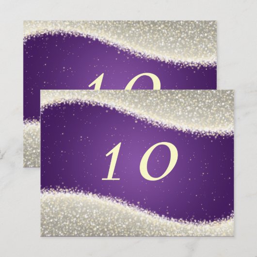 Elegant tafelnummer oogverblindende sprankelende P (Voorkant / Achterkant)