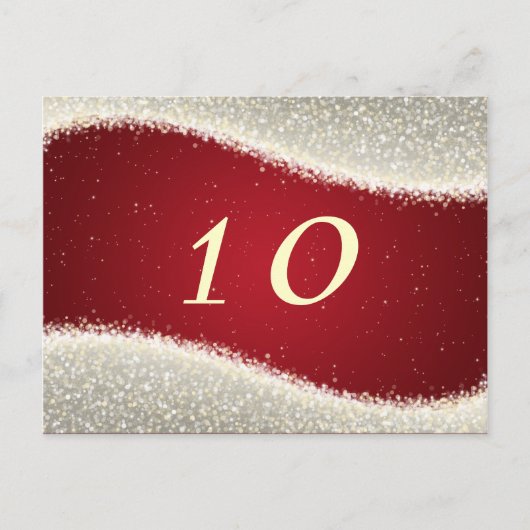 Elegant tafelnummer oogverblindende sprankelende r (Voorkant)