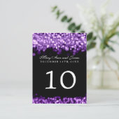 Elegant tafelnummer Paarse lichten (Staand voorkant)