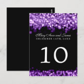 Elegant tafelnummer Paarse lichten (Voorkant / Achterkant)
