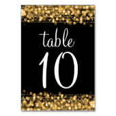 Elegant Tafelnummer Party Sparkles Gold (Voorkant)