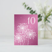 Elegant tafelnummer Roos Sparkle roze (Staand voorkant)