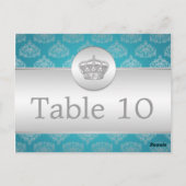 Elegant tafelnummer Royal Crown Blue (Achterkant)