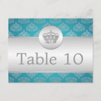 Elegant tafelnummer Royal Crown Blue