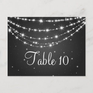 Elegant Tafelnummer Sparkling Chain Zwart